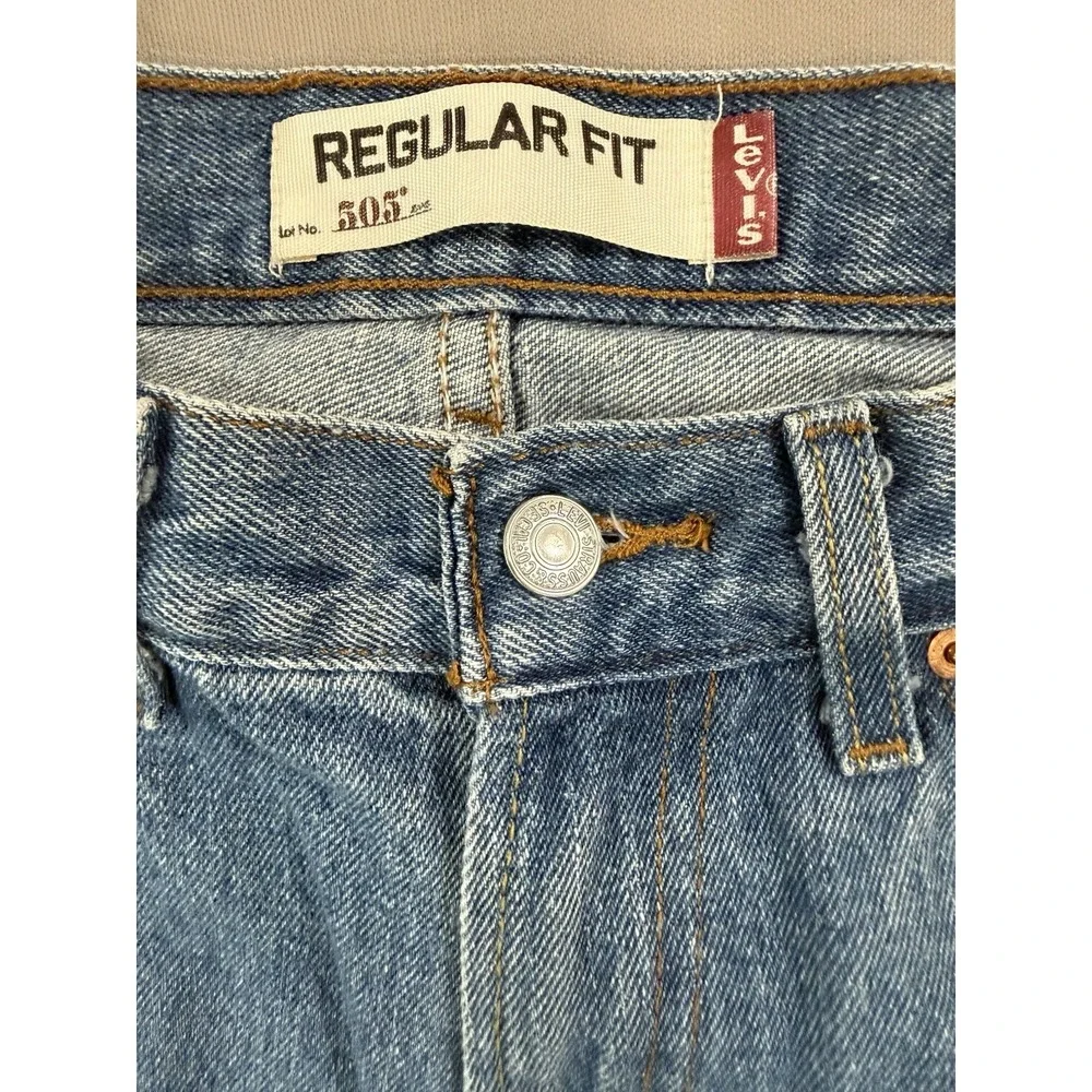 Levi's Jeans 505 Regular Fit Men's 33x32 Blue Straight Leg 100% Cotton Denim